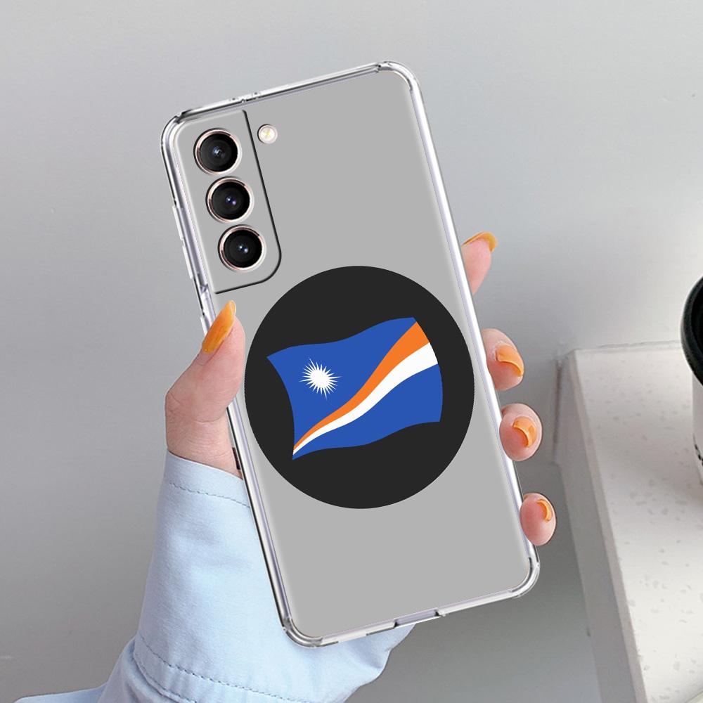 Phone Case For Samsung Galaxy S26 S25 S24 S23 S22 Ultra S20 S21 FE 5G Plus Soft Clear Cover Marshall Islands Flag