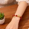 Lucky Red Bead Horse Bracelet for Women Exquisite Chinese Style Blessing Pendant Bracelets New Year Good Luck Wealth Jewelry