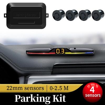 Parksensor für Auto mit automatischer Parktronic Reverse LED-Monitor 4 Sensoren Radarwarnsystem 12V