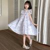 Girls' Dress 2026 New Summer Western Style Children's Clothing Little Girls' Floral Skirt Summer Yarn Skirt Children's Princess Skirt