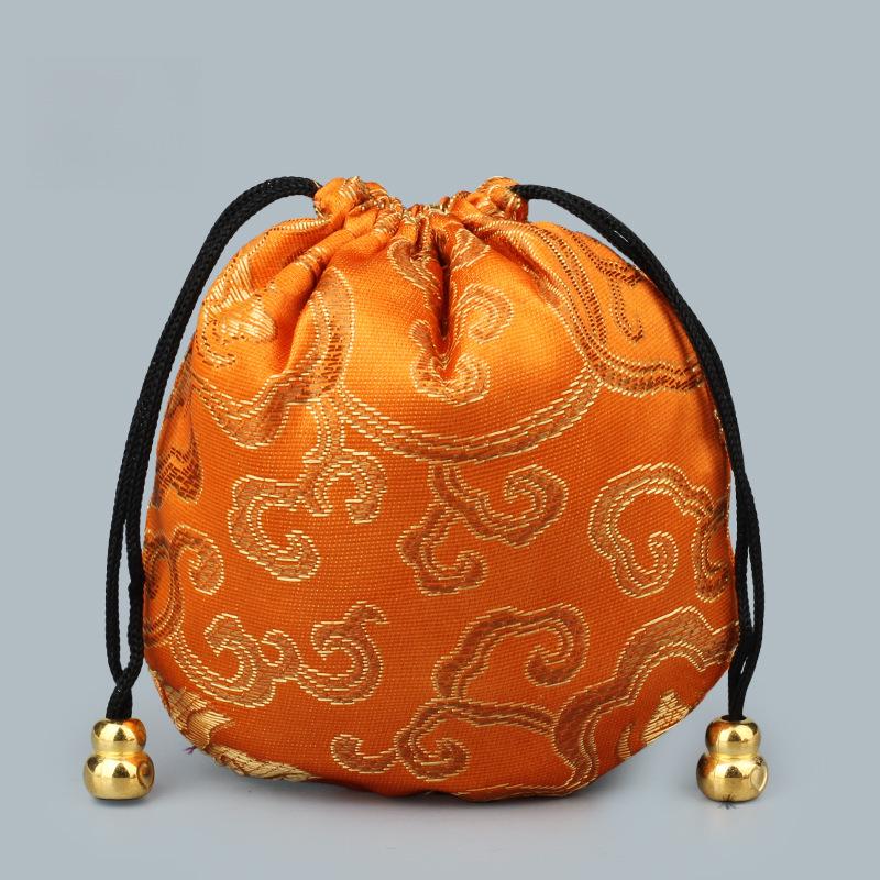 18 Brocade-Style Drawstring Bags for Buddhist Beads Bracelets & Cultural Play