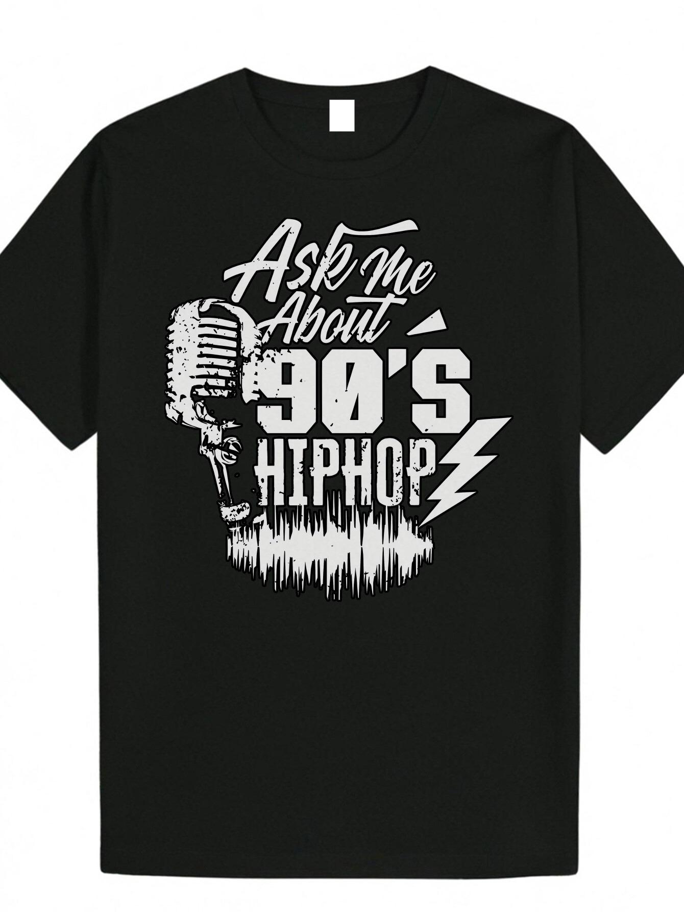 

Мужская футболка с принтом в стиле хип-хоп 1990-х, модная повседневная одежда, футболка с коротким рукавом, свободная и удобная, повседневная мужская одежда S