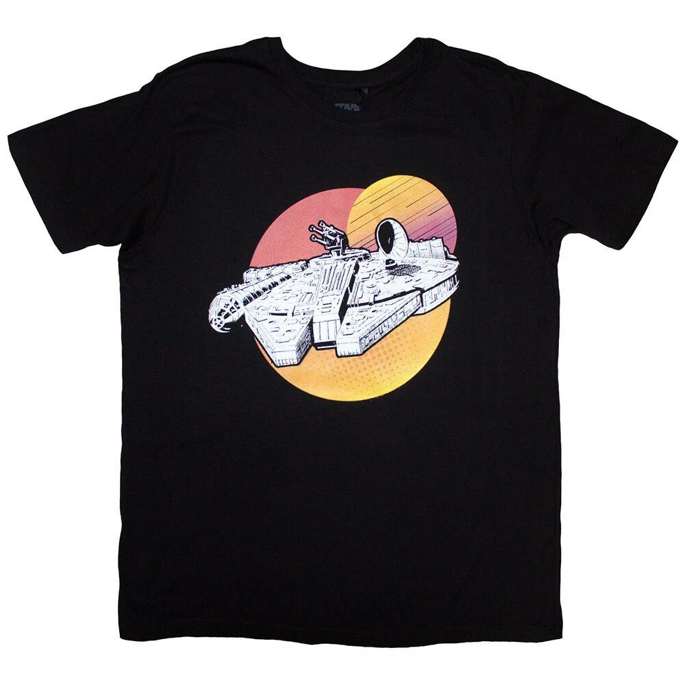 Star Wars Unisex T-Shirt: Millennium Falcon Twin Suns (Medium) 4XL