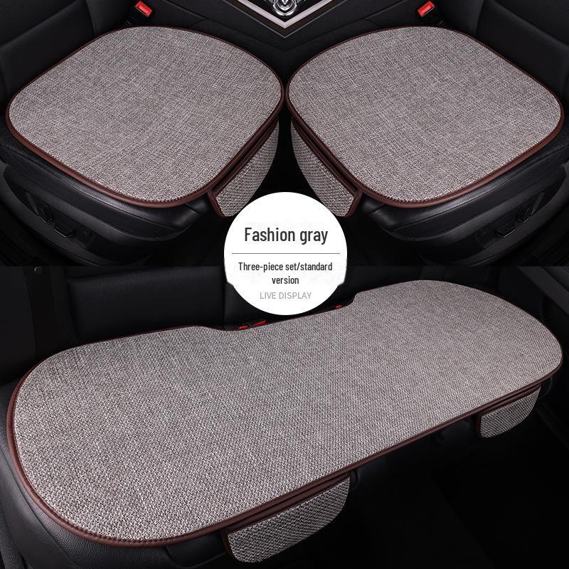 

Всесезонные легкие роскошные подушки для автомобильных сидений из льна Ice Silk, дышащие и нескользящие