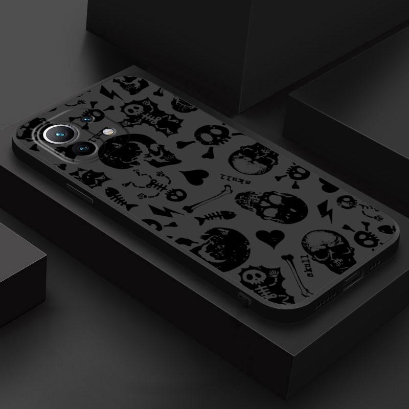 

Cute Classic Halloween Bone Skull Phone Case For Xiaomi Mi 14T 13T 12T 11T 10T Pro 15 Ultra Poco X7 F7 Pro X3 X5 X6 M7 F6 Cover POCO X7 Pro 5G
