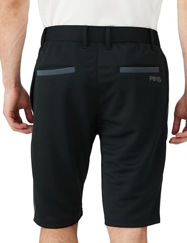 PING Apparel Men's AddElm Series Shorts (Add.03/boost: Body Support & All-Direction Stretch) / Golf Conditioning / 621-4132101 010_Black, Size 3L