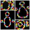 4 Pcs/Set Hawaiian Tropical Hula Luau Grass Dance Head Neck Wrist Garland