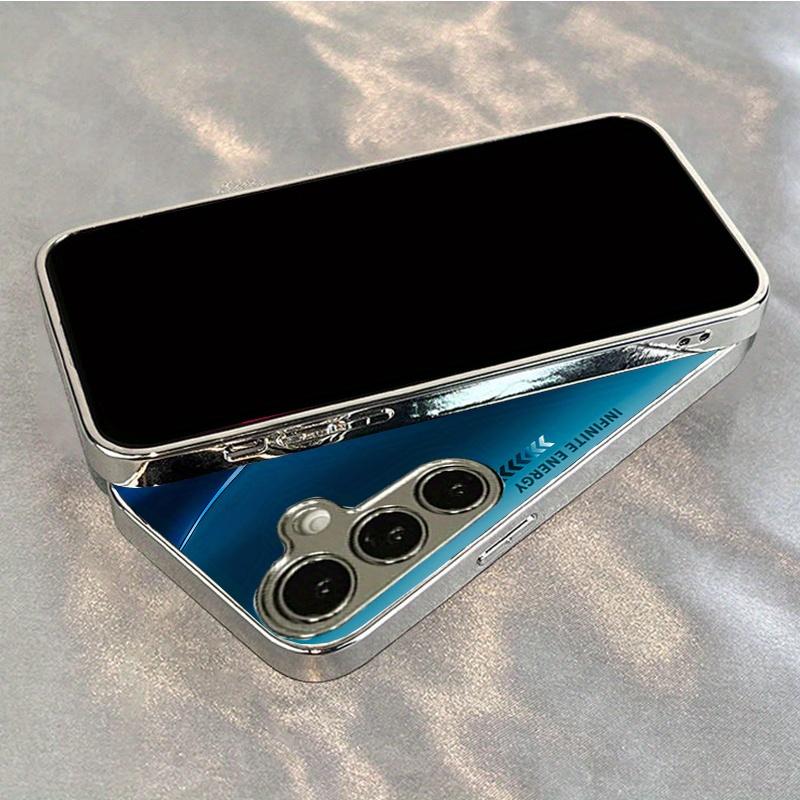 Padrão listrado azul Capa de telefone requintada para Samsung Galaxy S26 S25 S24 S23 S22 S21 FE Ultra Plus Homens mulheres Vidro embutido