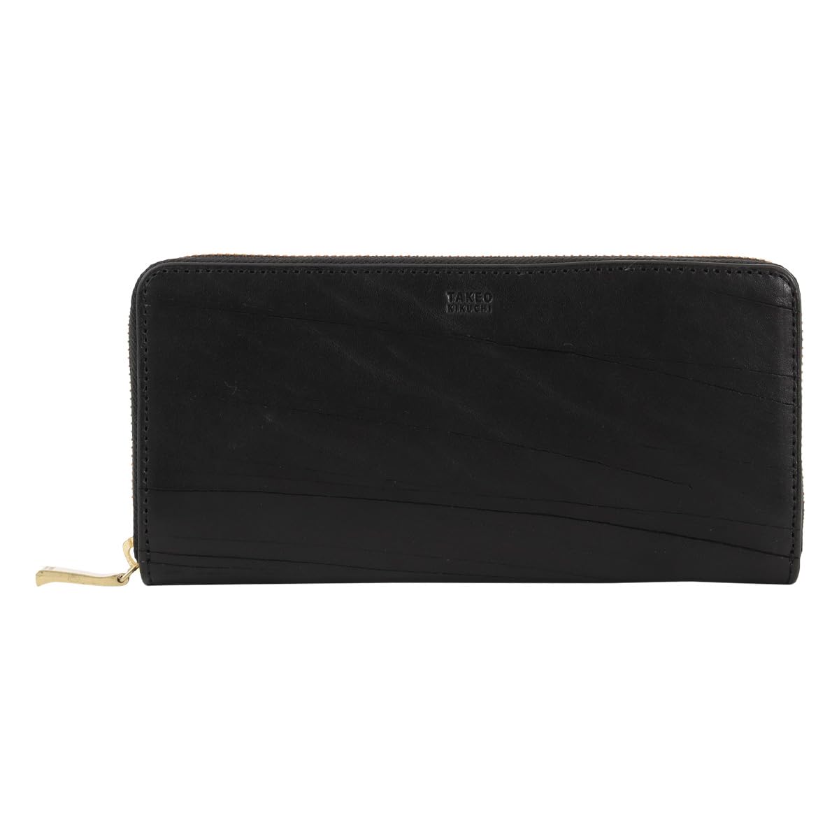 

Long Wallet Round Zipper Genuine Leather Harvey 747615 Wallet Bill Purse Cowhide Black [Takeokikuchi] Men s [01]