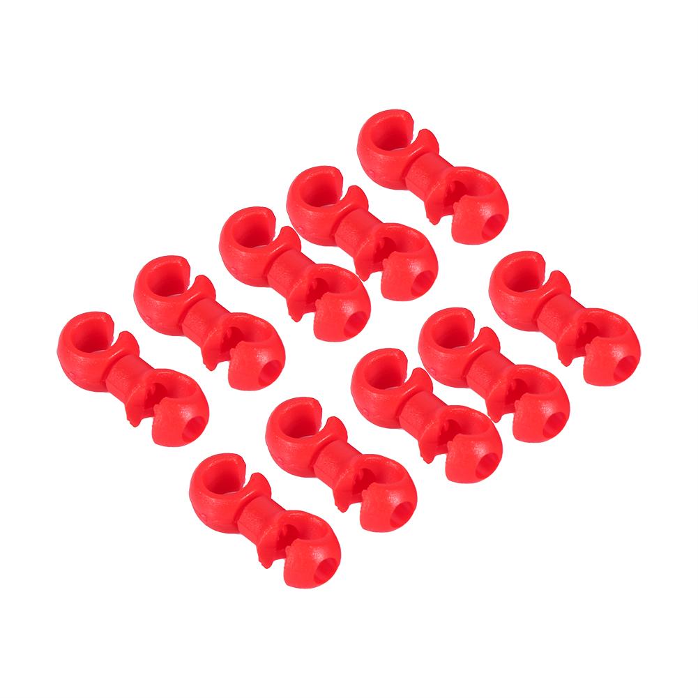 

10 x Bike S style Clips Buck Holes Brake Gear Cable Housing Hose Guides(Red) красный