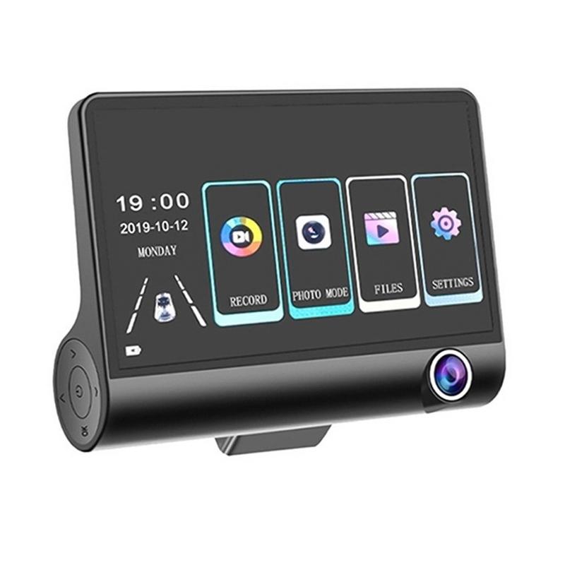 DVR 3 Cameras 4.0 Inches Dash Cam Car Full High-Definition Video Recorder Auto Registrator Dash Cam with 3 Ways Cameras