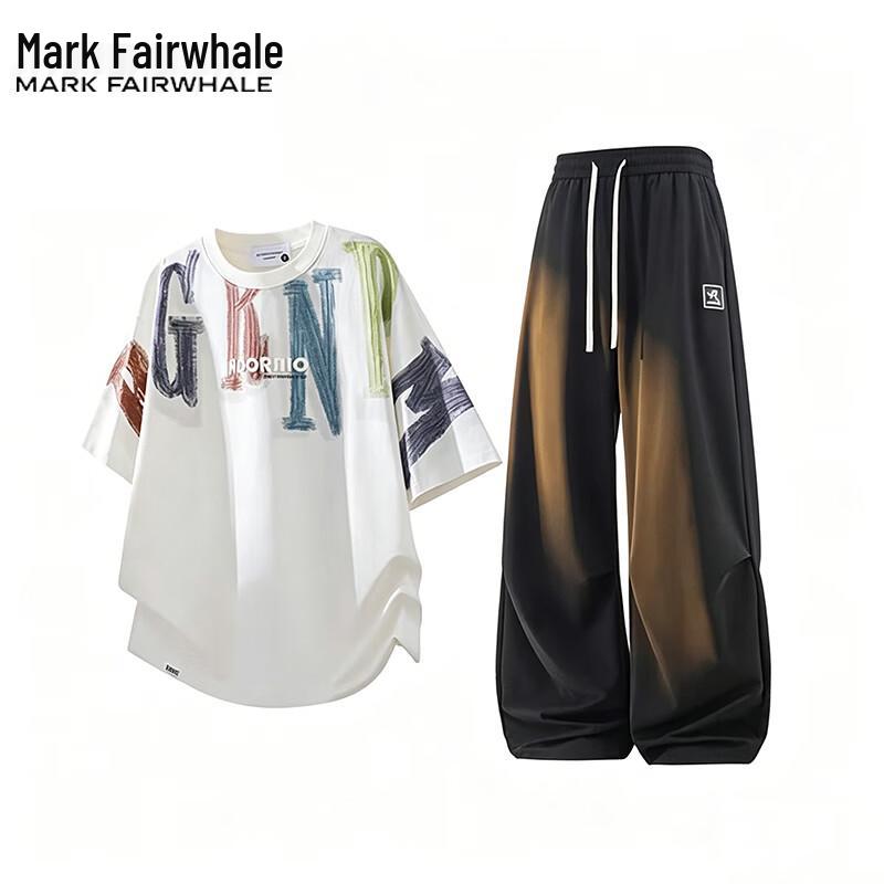 

MARK FAIRWHALE Men s Short Sleeve T-Shirt & Long Pants Set 4XL
