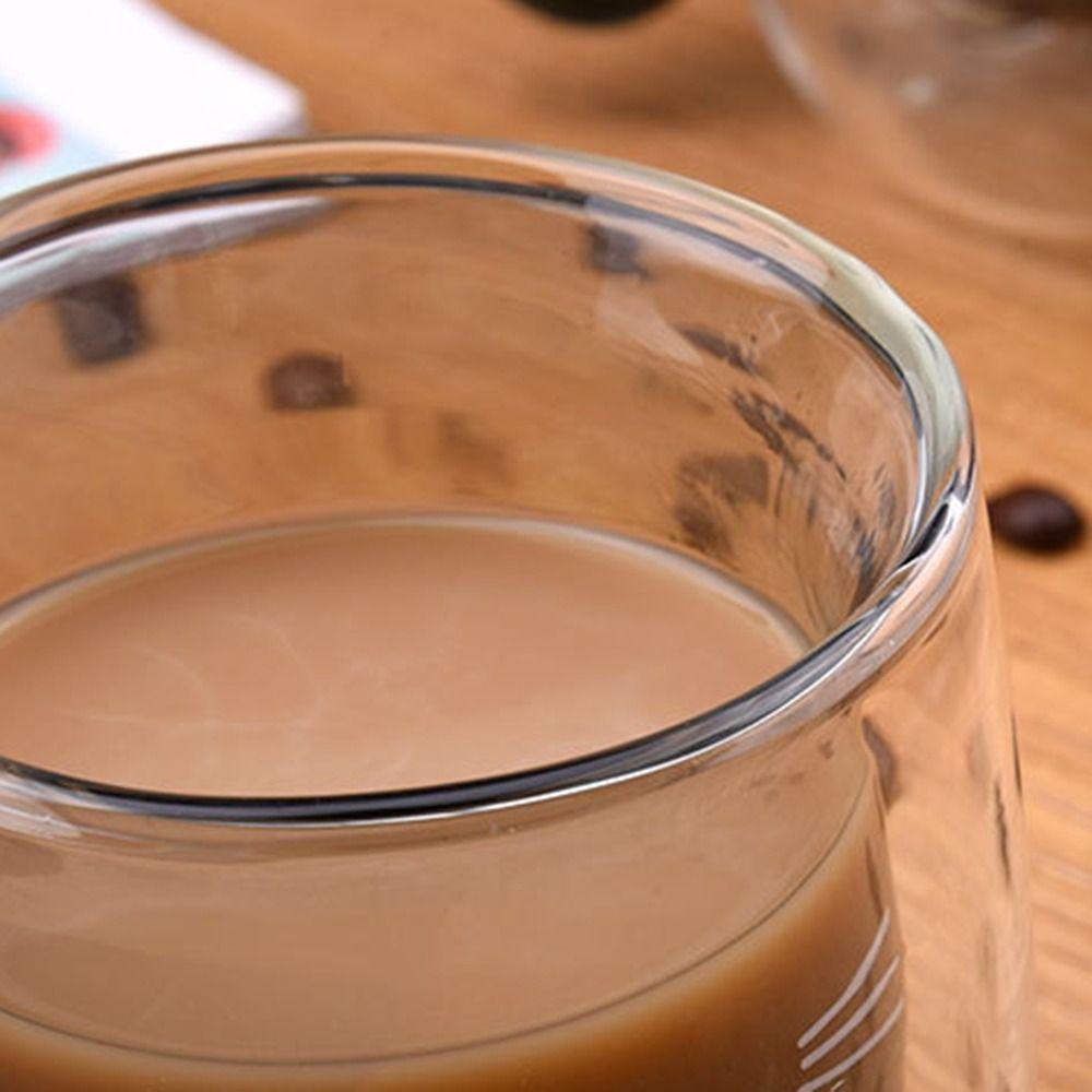 Double-Walled Espresso Coffee Cups Glass Water Cups Insulated Coffee Mugs  Gift