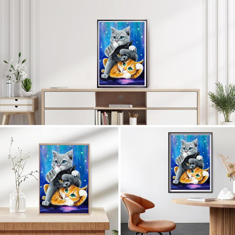 Malowanie Po Numerach Obrazy Do Malowania - Trzy Urocze Koty 40X50 Cm