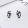 Sweet And Cool Wind Stud Earrings Female Personality Retro Simple Temperament Leaf Student Versatile Ear Jewelry