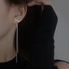 Simple Cross Long Chain Tassel Drop Earrings For Women Dangle Earring  Color Piercing Line Trendy Ear Jewelry