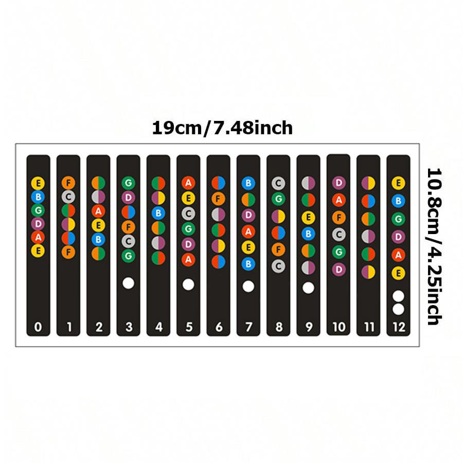 

1/2/4pcs Guitar Scale Stickers Beginner-Friendly Note Labels Removable Scale Annotation Tool for Acoustic/Electric Guitar & Bass