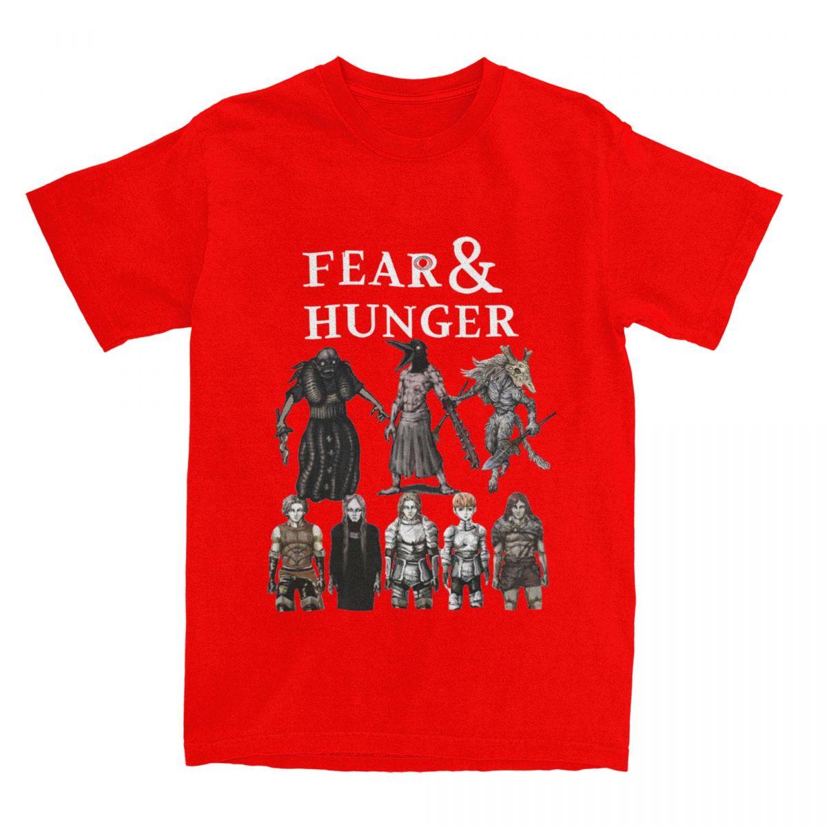 

Men Fear And Hunger TShirts Game Cartoon Pure Cotton Top Tees Summer Y2K Short Sleeve TShirt ONeck Casual Tshirt Big Size S