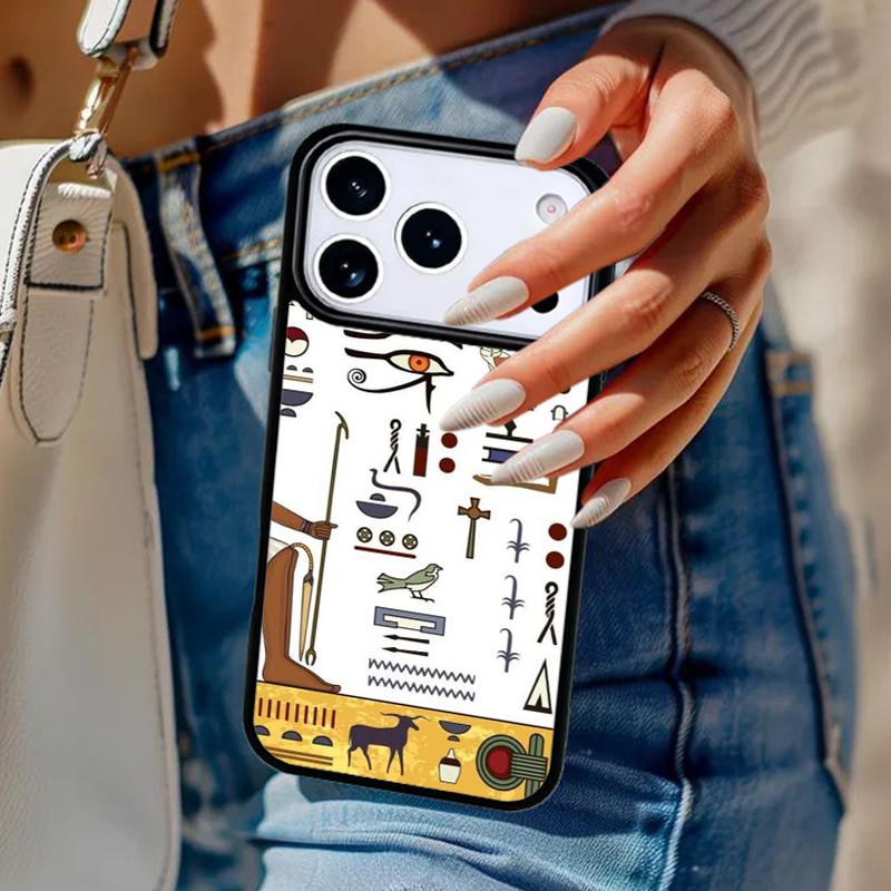 Egypt Nefertiti Anubis Ankh Soft Phone Case For iPhone 17 Air 14 15 13 12 Max Cover For Apple 14 15 16 16e 11 Pro Max Plus