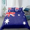 Zestaw poszwy na kołdrę z nadrukowaną flagą narodową Australii Zestaw pościeli z mikrofibry na wszystkie pory roku, miękki i oddychający Do sypialni, pokoju w akademiku