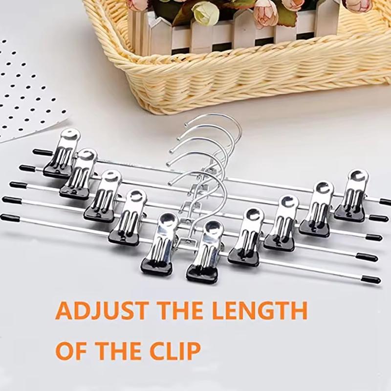 5~20pcs Metal Pants Racks Black Wind Proof Multi-purpose Skirt Racks for Clothes Drying Trousers Wardrobe Anti-slip Clip TMZ