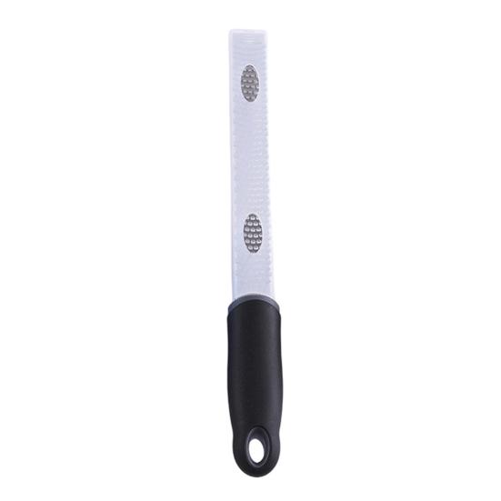 Stainless Steel Cheese Grater Multi-Purpose Kitchen Peeler Rust-Proof Lemon Zester Grater Ergonomic Handle Peeler for Kitchen Use чёрный