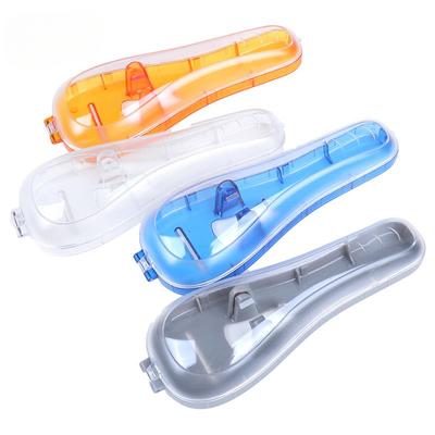 1 pz. Porta lame per rasoio da uomo portatile Scatola porta rasoio da viaggio portatile blu Scatola porta rasoio Custodia per macchina da barba