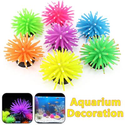 2 ks Akvarijní dekorace Umělá silikonová mořská sasanka Falešný korál do akvária
