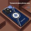 Maple Leaves Yellow For OnePlus Nord 3 5 6T 7 Pro 8 12 10T Reno8 Lite 5G 10R Nord N30 Hard Shell Tempered Glass Phone Case Black