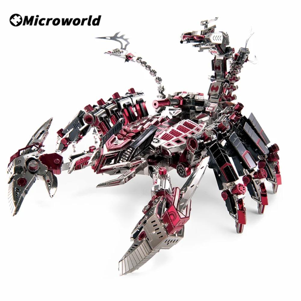 Microworld 3D Metall Tier Puzzle Red Devils Skorpion Modellbausätze DIY Desktop Dekoration Jigsaw Spielzeug Geburtstagsgeschenke Für Erwachsene