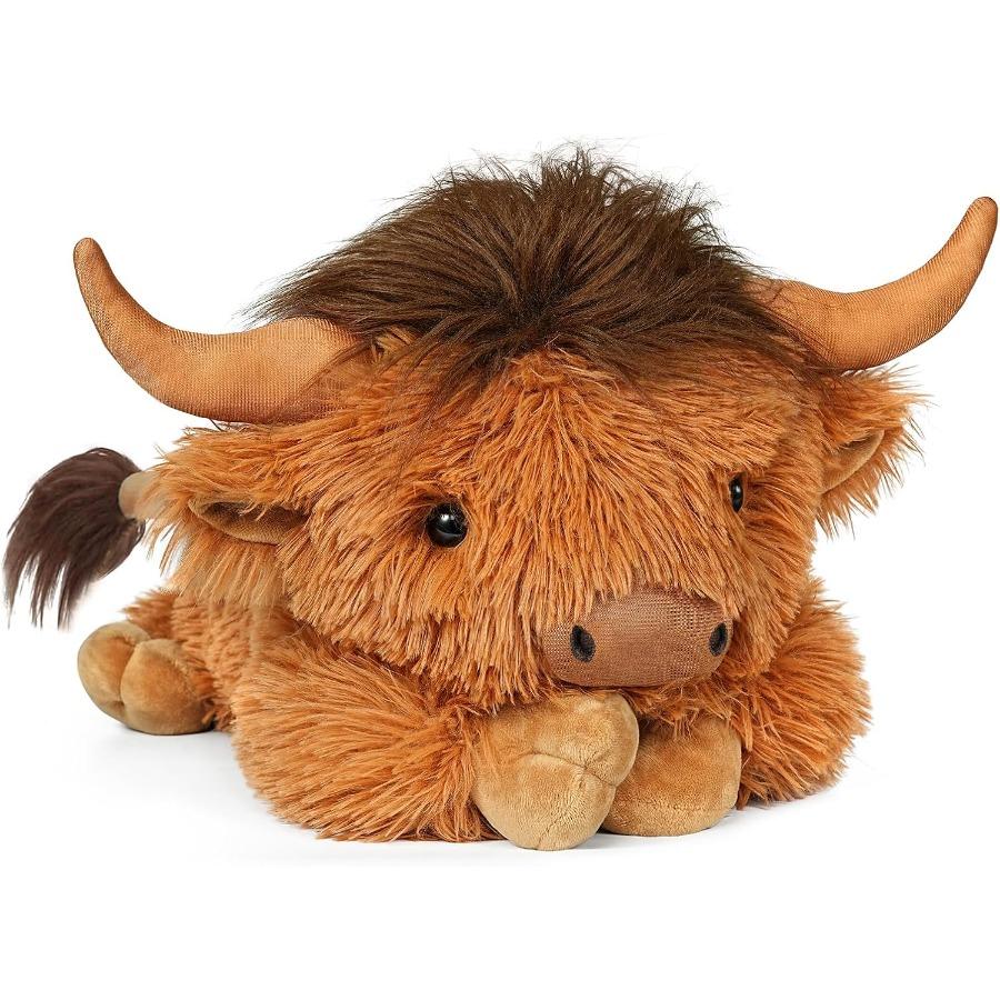 

Weighted Highland Cow Stuffed Animal 4.2 Lbs Big 21.6 Inch Plush Cattle Pillow Toy designed for Adults Xmas Birth Date Present Gentle Wa United States