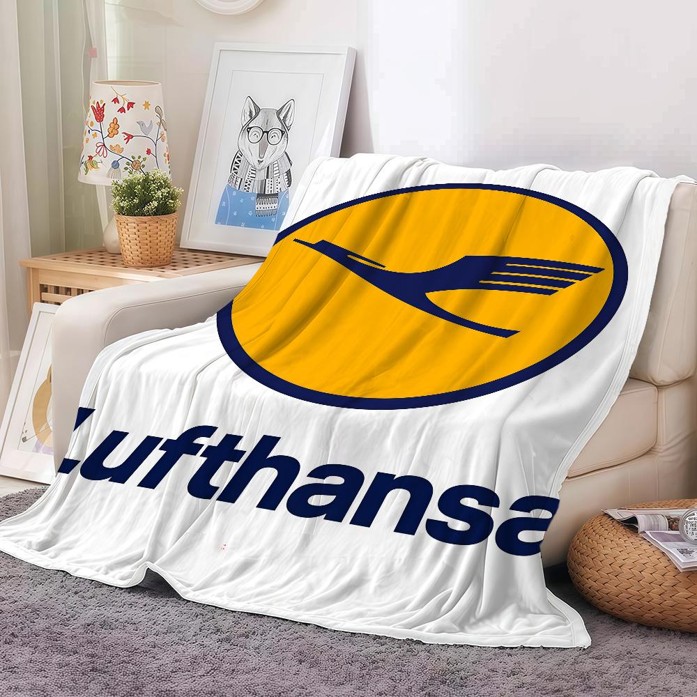 

Deutsche L-lufthansa German Blanket Warm And Soft Suitable For Bedroom Living Room Sofa Bed Office Travel Camping 30x40in