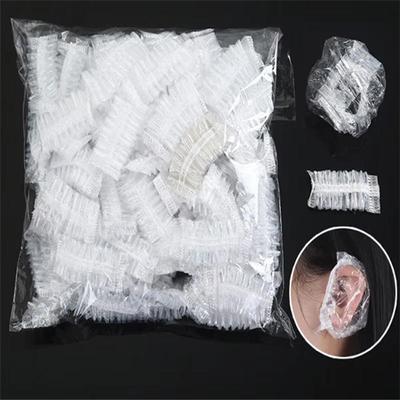 100Pcs Disposable Hairdressing Earmuffs Salon Clear Ear Cover Ear Protection Hair Dye Protect Cap Hair Color Styling Tool