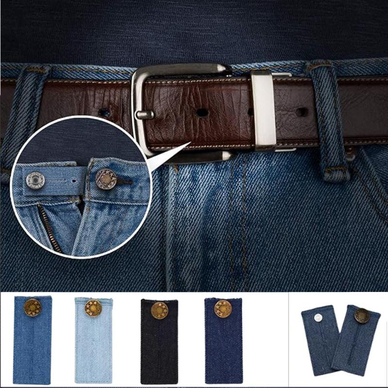 8-1PC Extension Buttons for Pant Long Buckle Hook Stretch Adjustment Waist Buckle Pregnant Women Fat Trousers Buckle Extension