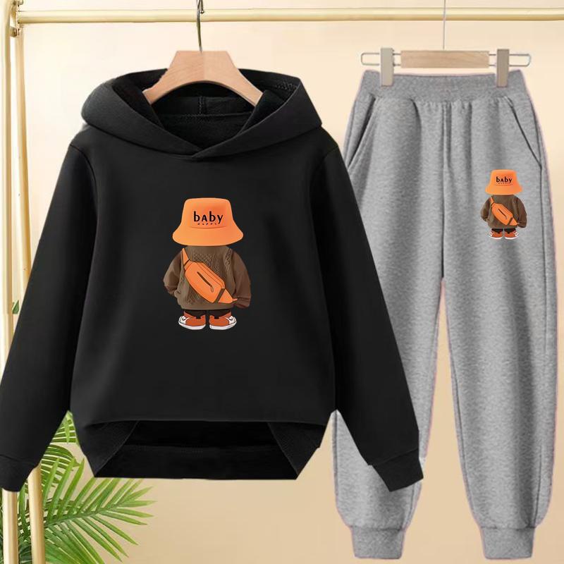 Suit Hoodie, "Baby Boy", Suitable for Boys and Girls Aged 3 to 12. Its Features Are Pink, White and Blue Tops and Trousers