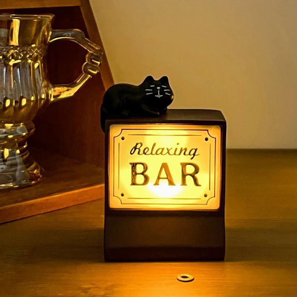 Magnetic Fridge Stickers Mini Model Coffee Shop Convenience Store Light Signs Cute Decorative Ornaments Bar Luminous Light Boxes