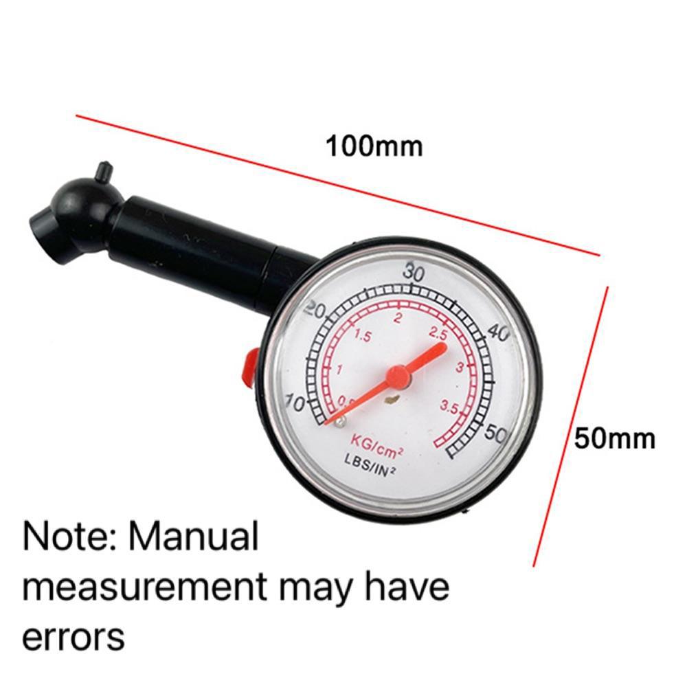 0-50 LBS Dial Wheel Tire Tyre Gauge Meter Pressure Measure Tester Safe And Durable For Cars Motorcycles Bicycles Use