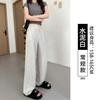 Womens High-Waisted Wide-Leg Straight Trousers Office Work Pants Casual Elegant Business Chic