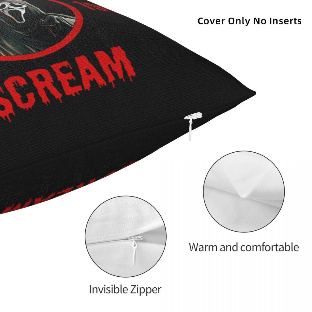 Screams Ghostfaces Horror Movie Printed Pillowcases Cushion Cover Throw Pillow Cover Y2K Bed Decorations Zipper Multi-Size