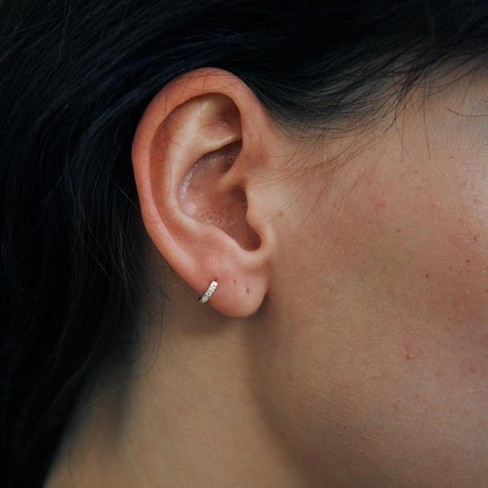 Verte Mini Dew Earring   Deux.silver.222