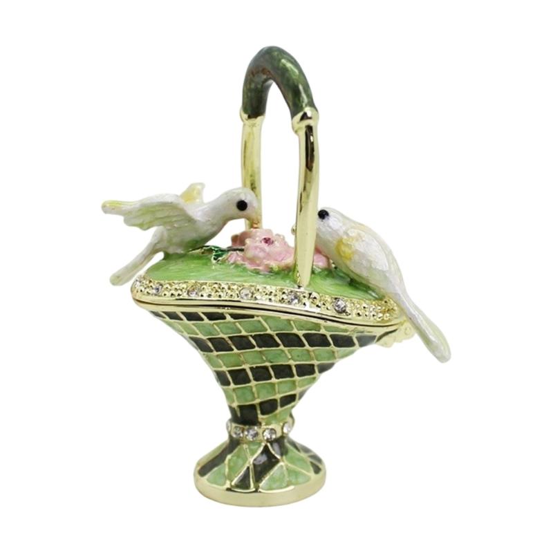 A52E Handcrafted Metal Bird Nest Jewelry Dish Organizers Perfect For Travel Souvenirs