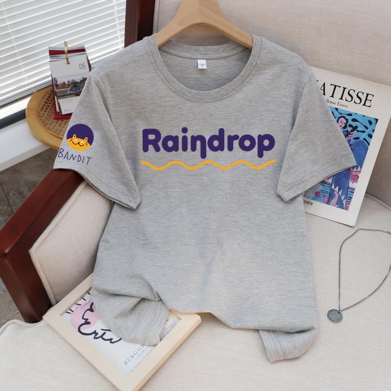 

FFF Women s Korean Style Loose Summer T-Shirt, Thirteen Lines Blood Print, 100% Cotton, Trendy Brand, Straight Shoulder Fit. Small (75-90 Jin)