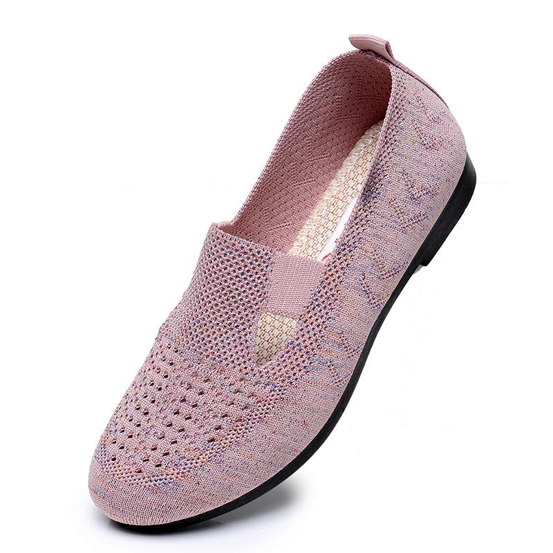 Women's shoes summer hollow mother casual shoes fashion one-pedal flat shoes women's middle-aged shoes