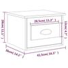 VidaXL Tables de chevet murales 2 pcs blanc 41,5x36x28 cm 816377