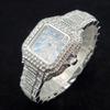 Luxury Diamond Watches for Women Fashion Silver Iced Out Square Wristwatch High Quality Bling Party Jewelry Clock Wedding Gift