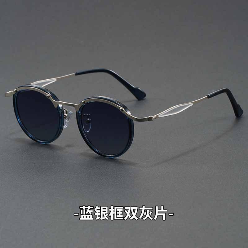 Retro Metal Frame High Quality Sunglasses for Women Men Trendy Punk Round Sun Glasses Luxury Brand Designer Driving Shades Women