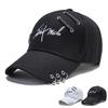 Casual Baseball Cap Letter Sport Cap Trendy Peaked Cap with Ring All-match for Outdoor Hiking Riding Camping Cycling