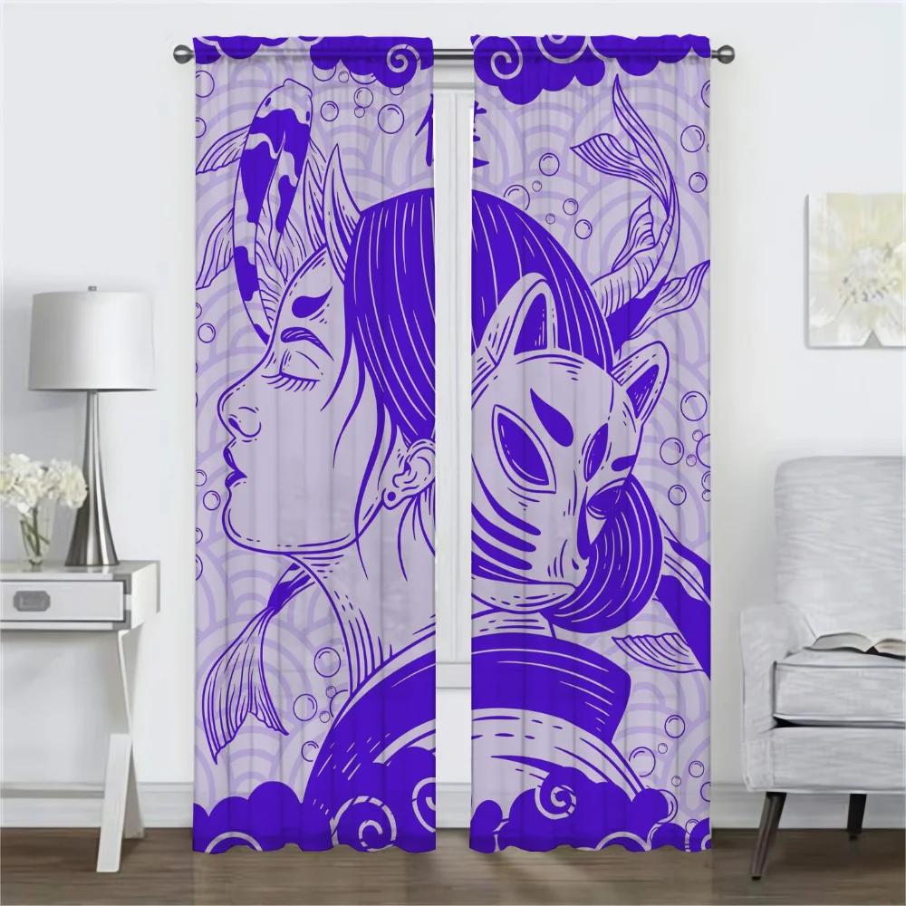 Kohime Köksgardiner för Vardagsrum Mörkläggningsgardin för Rum 2 Paneler Rullgardiner Heminredningsgardiner Avskärmning Elegant Kamera