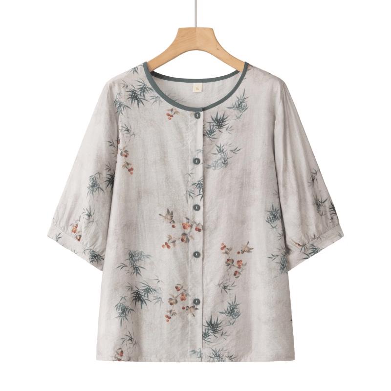 Yuzhaolin Women s Floral Print Blouse 4XL