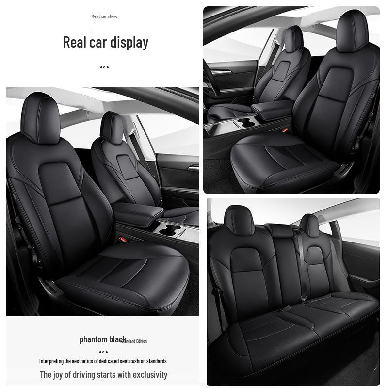 Sätesöverdrag i äkta läder för Tesla Model 3/Y